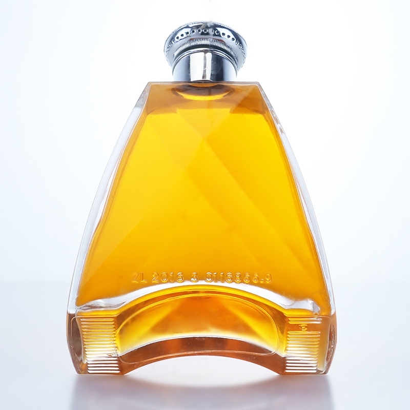 Custom Logo Industrial Glass Liquor Bottle for Vodka Gin Rum Tequila Whisky
