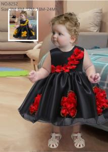 China Knee Length Little Princess Dress Round Neck Fashionable Customization factory