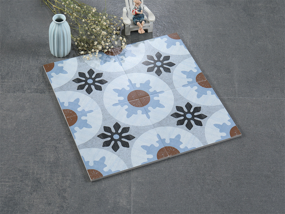 Scratch-Resistant Gray 20x20cm Retro Indoor Wall And Floor Ceramic Rustic Tiles For Living Room And Dining Room