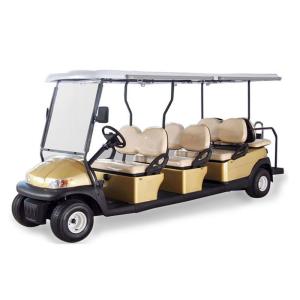 China AC System Electric 12 Seater Golf Cart with Solar Panel , 45km Maximum Travel Distance factory