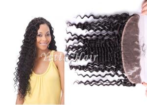 China Long Lasting Deep Wave Lace Top Closure Hair Ear To Ear No Mixture factory