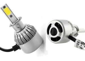 China 36 Watt 6000K H3 C6 COB Led Headlight Bulbs 3800LM Auto LED Headlight Bulbs factory