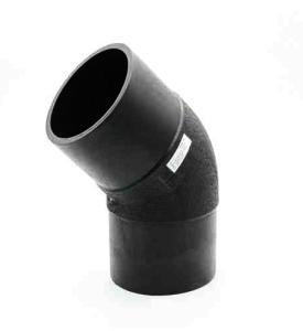 China DN63-DN450 SDR11 SDR17 SDR17.6 MDPE Butt Fusion 45 Degree Elbow factory