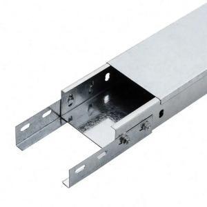 China Custom Wall Mounted Solid Through Cable Tray / Solid Bottom Cable Tray With Corrosion Resistance factory