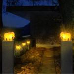 Courtyard Observation Deck Solar Christmas Lights Outdoor LED Street Motion