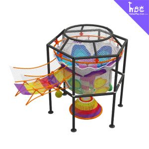 safety Rainbow Net tunnel playground , Climbing Net Playground Equipment