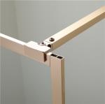 Golden Explosion Proof Texture Shower Glass For Bathtub Free Standing
