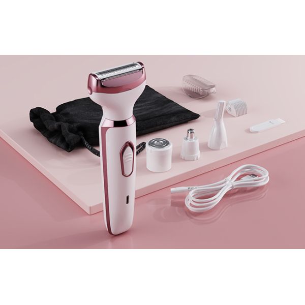 4 In 1 Electric Trimmer For Women Legs Arms Underarms Bikini Line And Face White