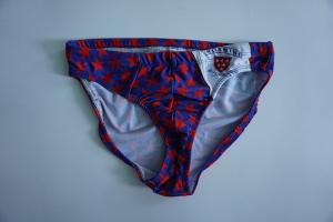 China Draw Cord Bikini Bathing Suits For Men , Plus Size Mens Swimwear With Front Lining factory
