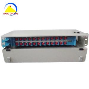 China 24 Port 2U Height Fiber Optic Patch Panel For Communication factory