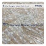 Light Silver Nylon Metallic Lace Fabric for garment