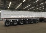Hydraulic System Semi Tipper Truck With Three Axles White
