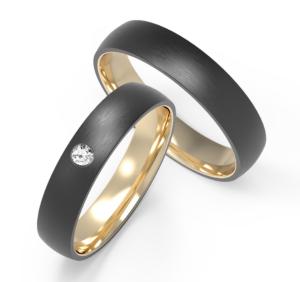 China 6mm Fashion Men Jewelry Polished Titanium Rings Encrusted With Zircon In K Gold factory