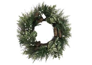 China Multipurpose Realistic 24'' Xmas Decorations With Pine Cone factory
