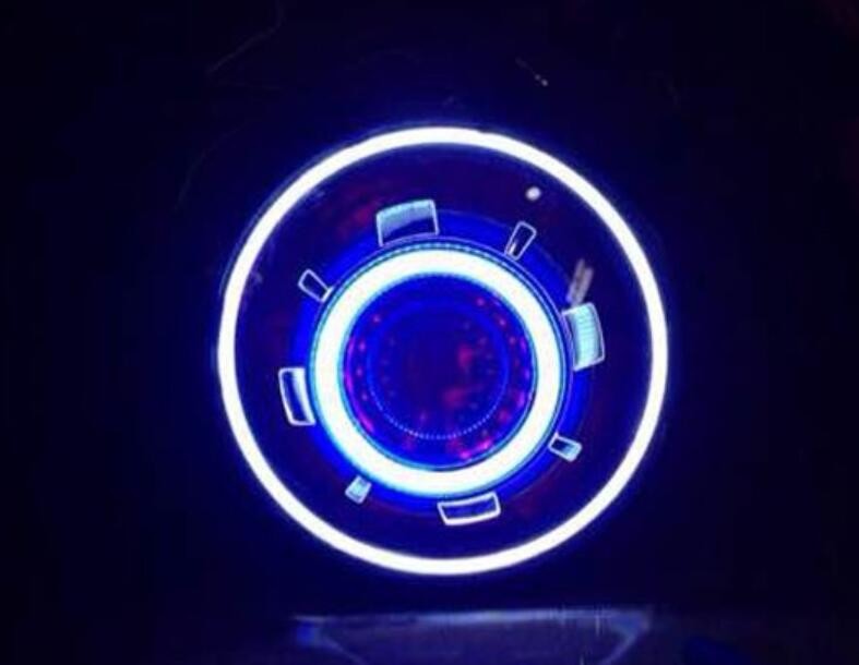 Jeep Wrangler HeadLights LED 7" HeadLamp Head Lights 7" COB angel eye headlight round hid halo head light for JK