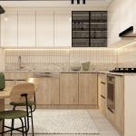 Customized Modern Luxury Modular Kitchen Cabinet Lacquer Wood Grain Kitchen