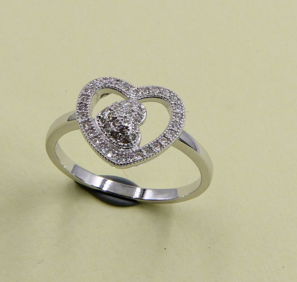 AAA Cubic Zirconia Rings In 925 Sterling Silver Silver Diamond Rings 925 Sterling Ladies Silver Rings Silver Bow Ring