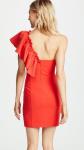Ruffle Shoulder Ladies Dress Bodycon Mini