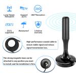 Support for 4K 1080p strongest magnetic base hd tv antenn long range digital