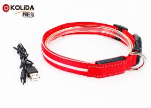 China Luminous Night Flashing Glowing USB Rechargeable LED Dog Collar For All Seasons factory