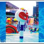 Fiberglass Clown Spray Park Equipment Aqua Play Station For 3 - 5 Persons for