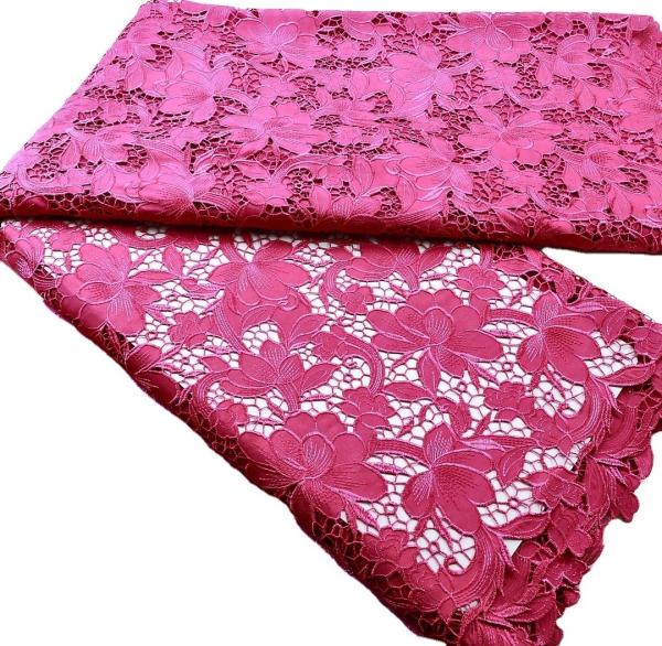 Milan Fashion African Cord Lace Chiffon Embroidery fabric Nigerian Guipure Lace