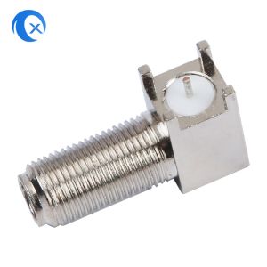 Telecommunication RF CNC Machine Hardware F Type Connector Female For Coaxial