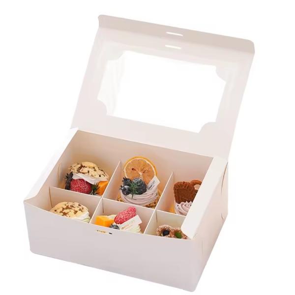 Recycled Customized Takeaway Food Packaging Brown Kraft Paper Dessert Boxes With