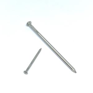 China 75MM Rose Head Annular Ring Shank Stainless Nails factory
