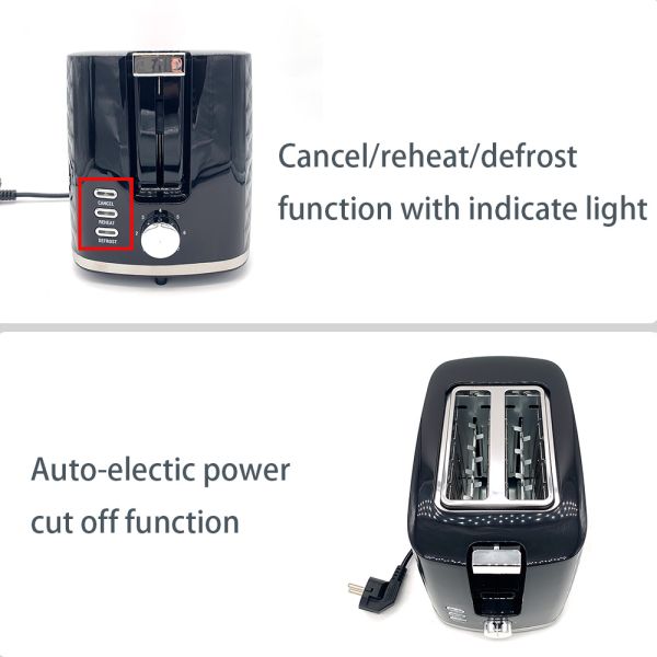 Electric Removable Crumb Tray 2 Slice Plastic Control Sandwich Maker Toaster Sandwich Bread Ovens Toaster