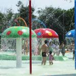 Outdoor Amusement Rainbow Mushroom Kids Water Playground Galvanized Carbon Steel