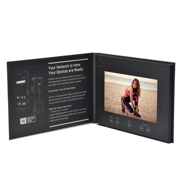China Digital lcd marketing displays book with 2.4"2.8"4.3"5"7"9"10 inch LCD Screen Video Brochure Book Custom Quality Print factory