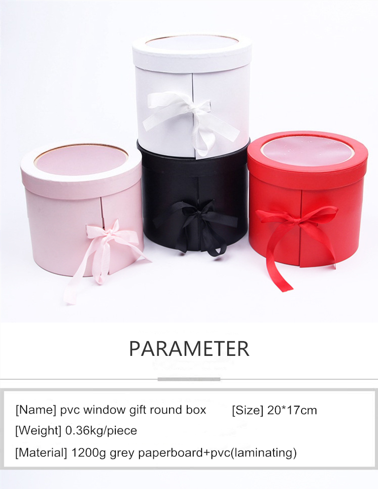 ISO14001 Round Cardboard Holiday Gift Box Packaging With Lids Ultralight