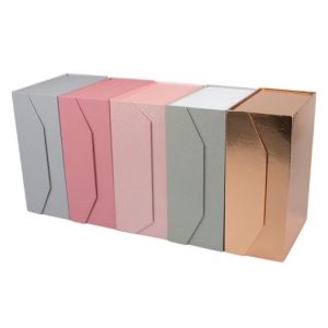 Foldable Shoe Packaging Boxes Rectangle Shape Hard Cardboard Paper