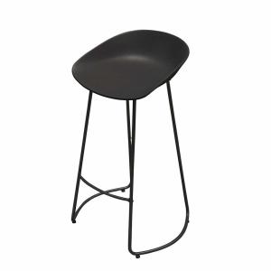 China Wrought Iron Metal Padded Bar Stools Casual Cafe Ergonomic Design Powerful Load Capacity factory