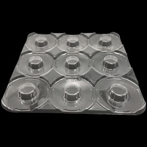 Customized Disposable Plastic Transparent 9 Holes Yarn Wrapped Tray