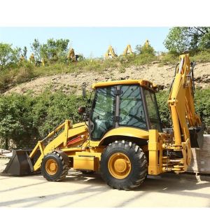Time Saving Backhoe Loader Digger High Efficiency With Loading Bucket