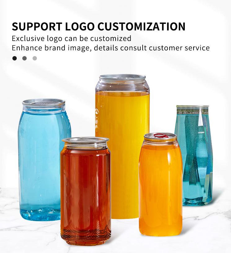 Food Grade 300ml OEM PET Plastic Beverage Bottles With Snap Lid