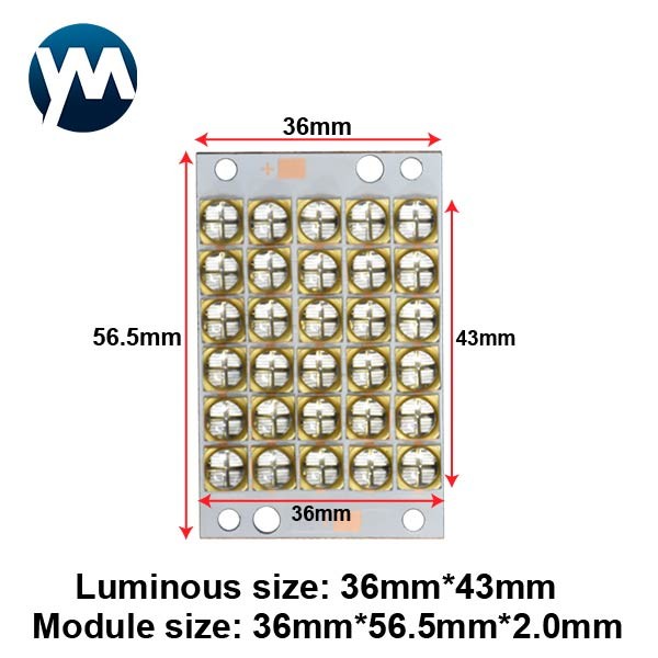 Offset 3D Printing 300W UV Light Module For Curing Lamp 365nm 385nm 395nm
