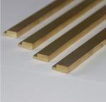 Copper Zinc Alloy Extrusion Square Flat Bars Custom Metal Extruded Profiles