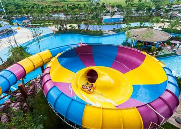 Corrosion Resistance Bowl Water Slide 2.6m Diameter Tube 720 Riders / H Capacity
