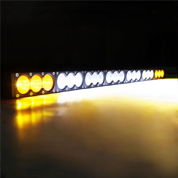 Double color amber and white 210W Cree single row Led light bar 4X4 DHCB-L210SDC
