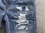 Light Wash Mens Denim Jacket And Jeans Ripped / Patched Denim Bermuda Shorts