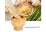 100% Natural Bamboo Mortar And Pestle Set Antimicrobial Customized Size