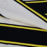 Plain Yarn Dyed Cotton Fabric , Striped Double Knit Fabric For Long Sleeved