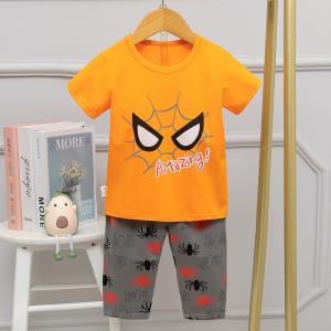 China Summer Boys Cotton Pajama Shorts Spider Man Age 5 Pyjamas factory
