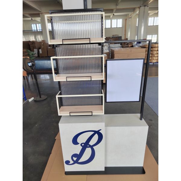 China AT-0265 Display Shelves with Wood Base Adjustabe Shelves for Stores 29.8"(L) x 14.2"(W) x 54.5"(H) factory