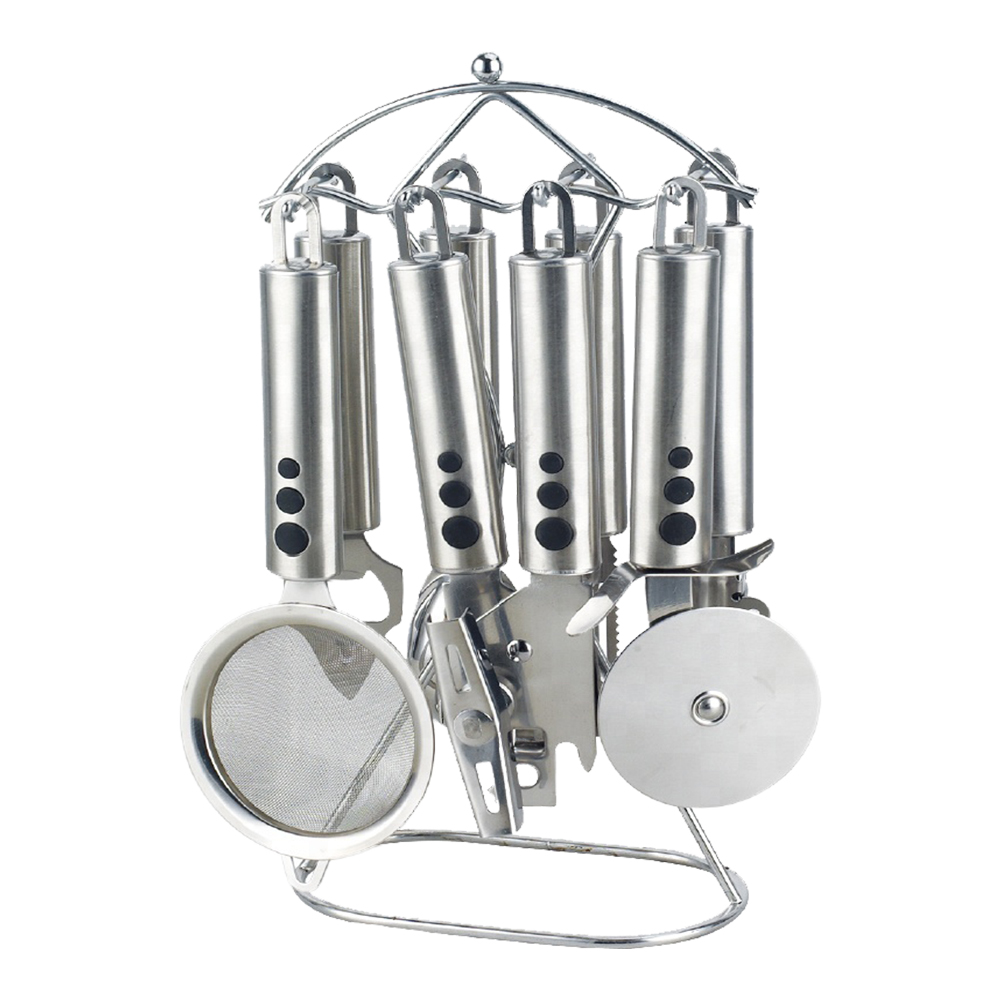 Kitchen Utensils Sets with Silk Printing Logo 201/410 Stainless Steel Cooking Tools