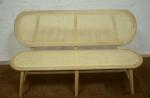 Luxury Cane Modern Bench Wooden Wicker Rattan Benches Outdoor Garden Sofa Chair