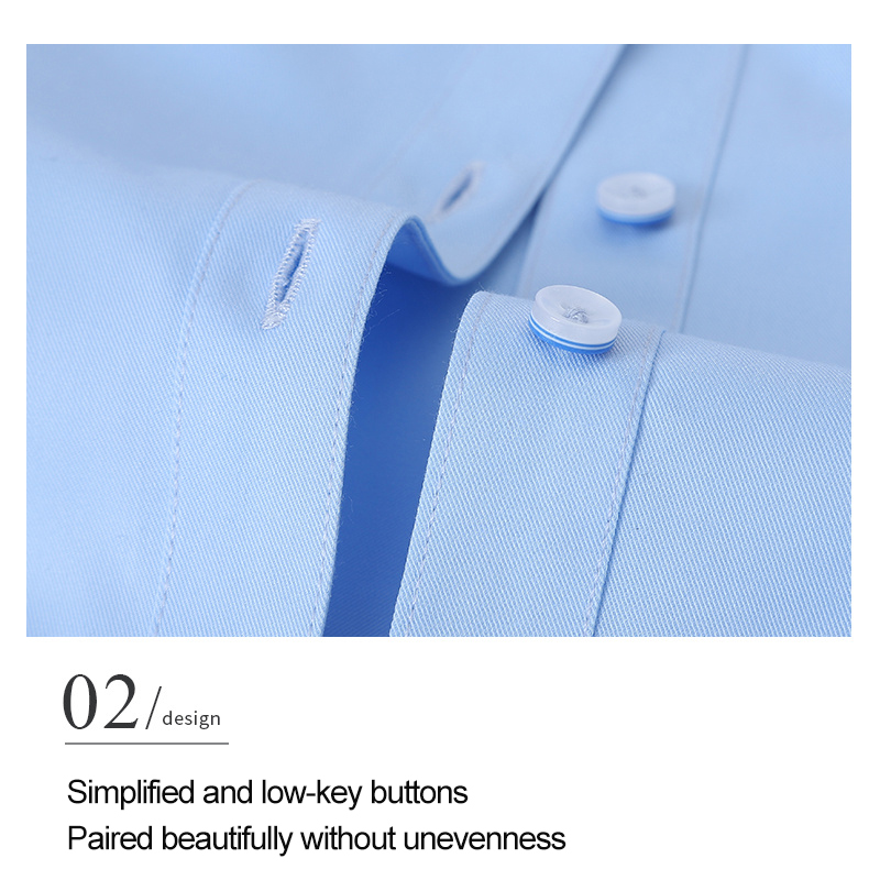 Effortlessly Stylish Men's Quick-Drying Bamboo Fiber Dress Shirt for Office Wear